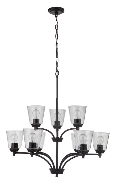 Craftmade Tyler 9 Light Chandelier in Brushed Polished Nickel Finish Model: 50229-BNK